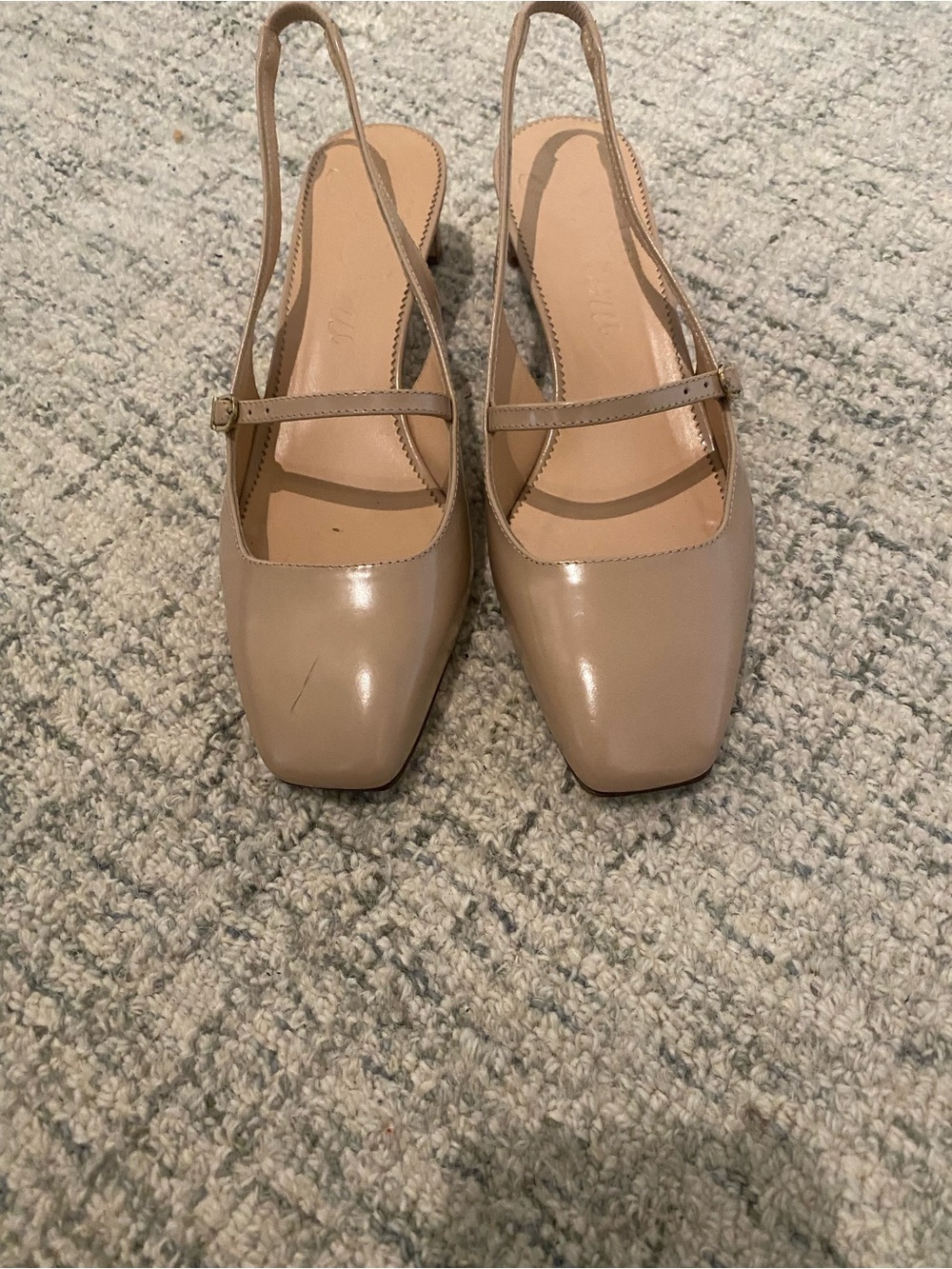 J.Crew Women's Slingback Square-Toe Pumps in Nude